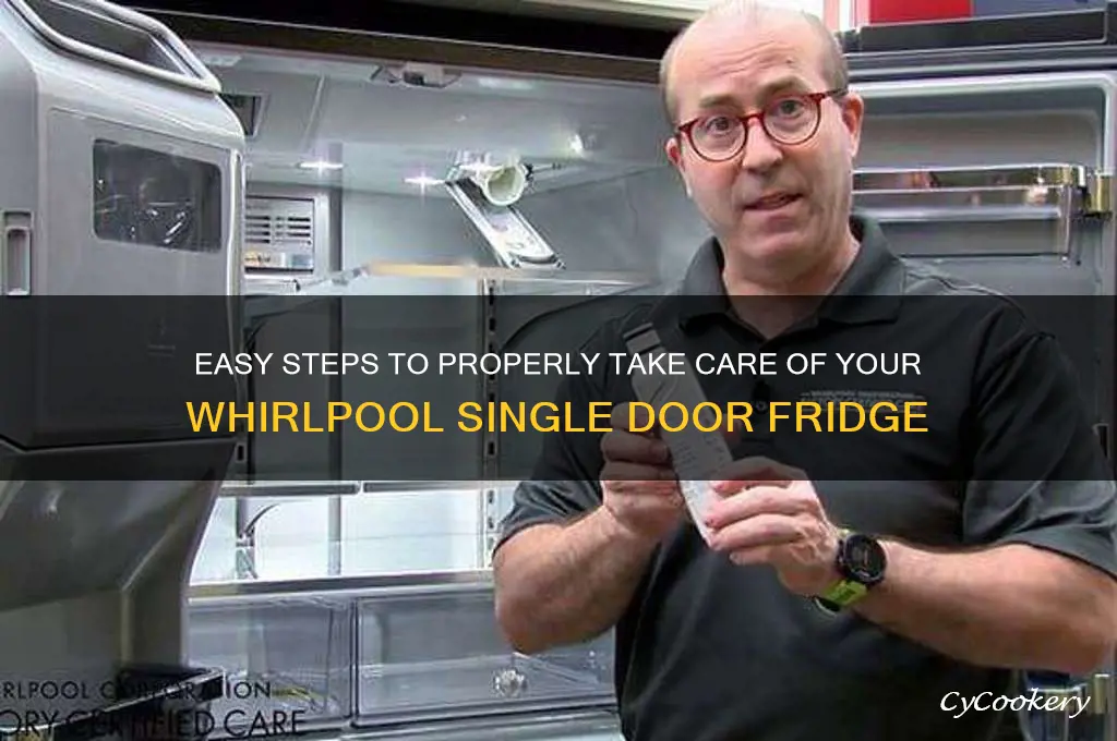 how to take whirlpool single door refrigerator