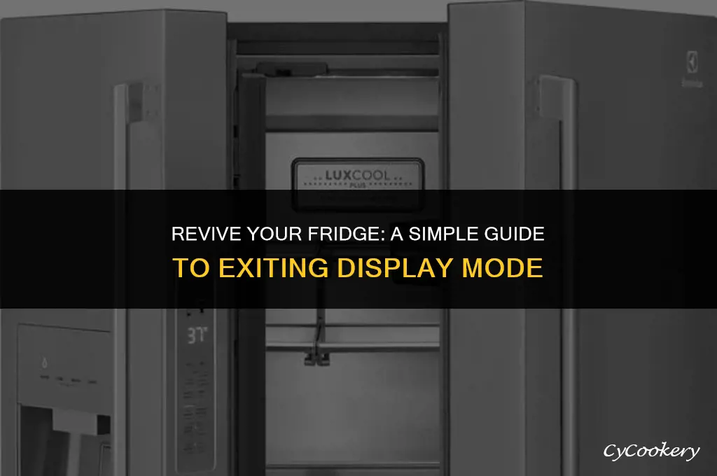 how to take your refrigerator off of display mode