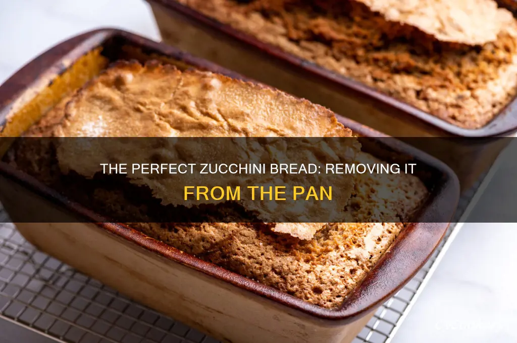 how to take zucchini bread out of pan