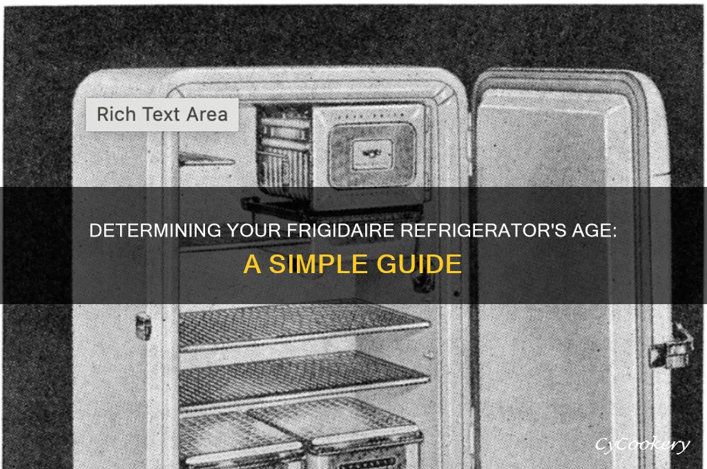 how to tell age of frigidaire refrigerator