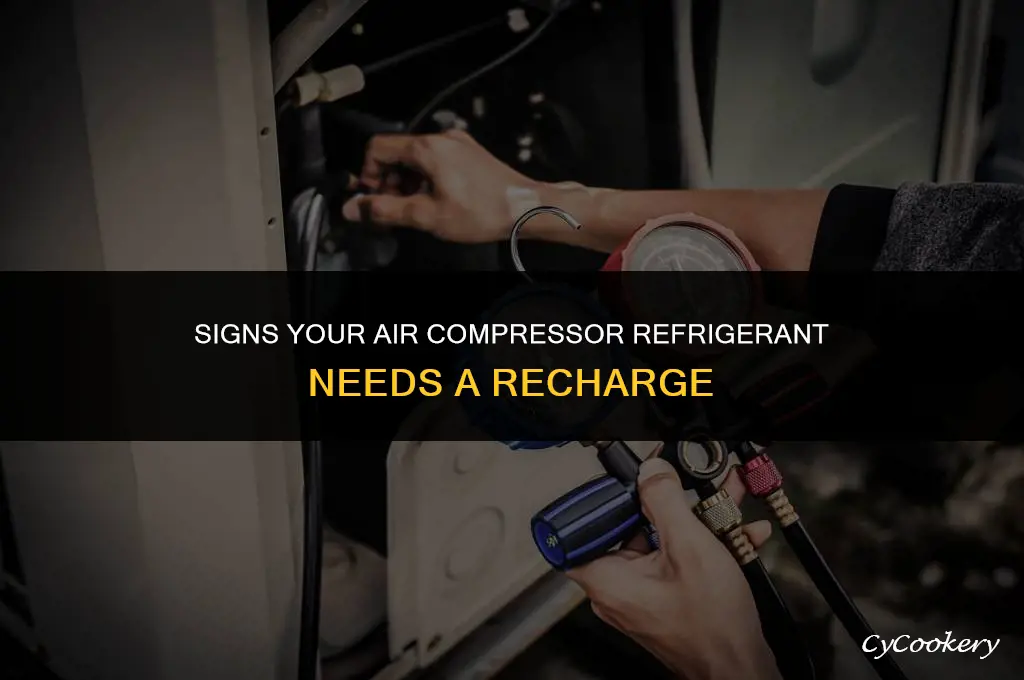 how to tell if air compressor refrigerant is low