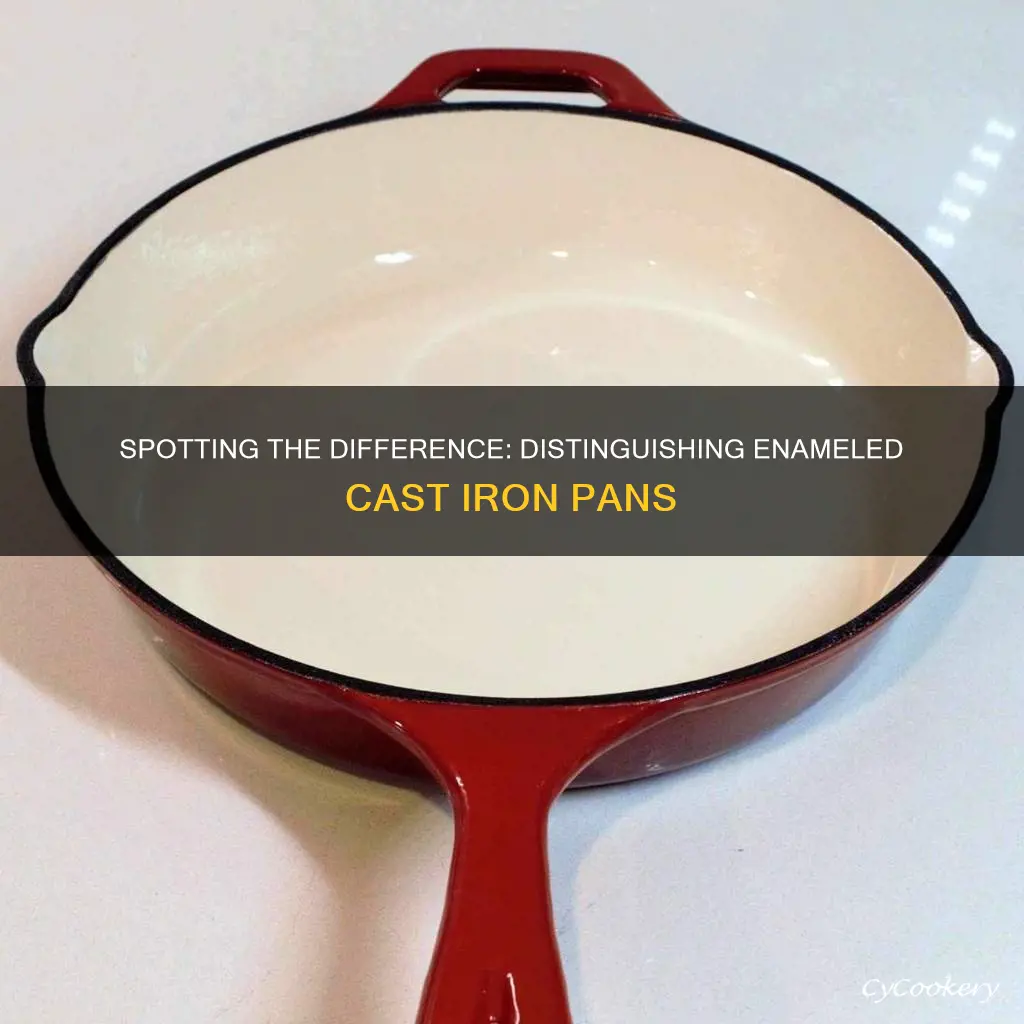 how to tell if cast iron pan interior is enameled