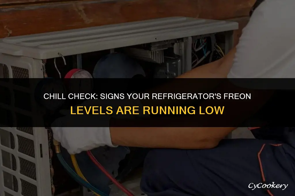how to tell if freon is low in refrigerator