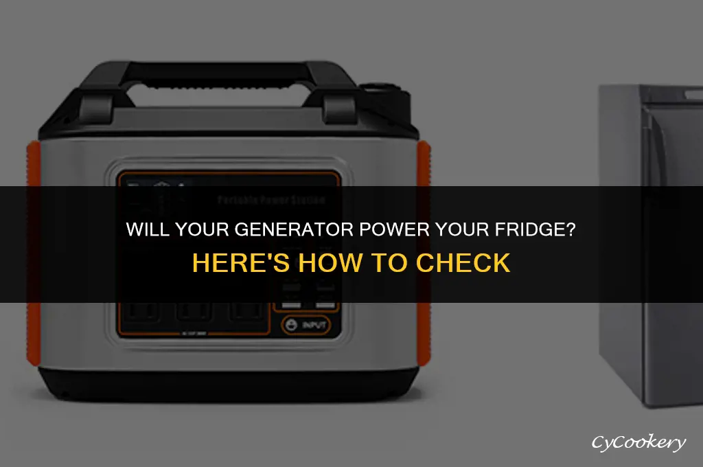 how to tell if generator will run refrigerator