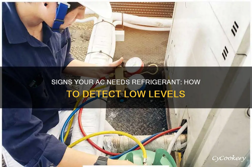 how to tell if low on refrigerant