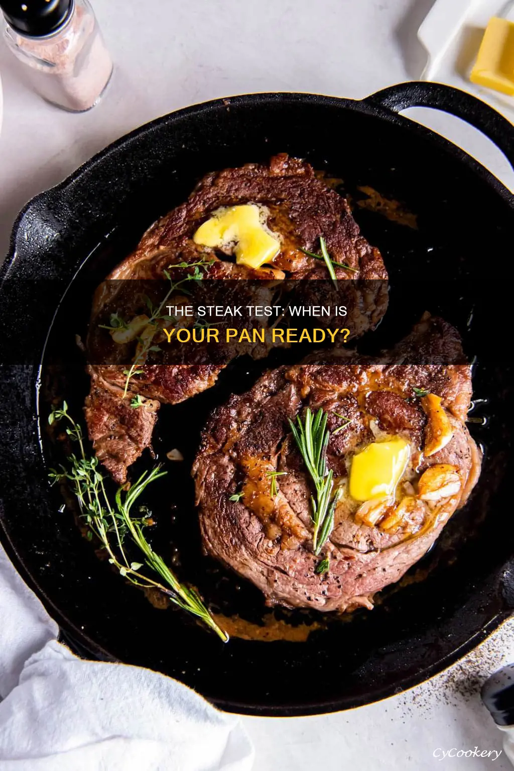 how to tell if pan is hot enough for steak