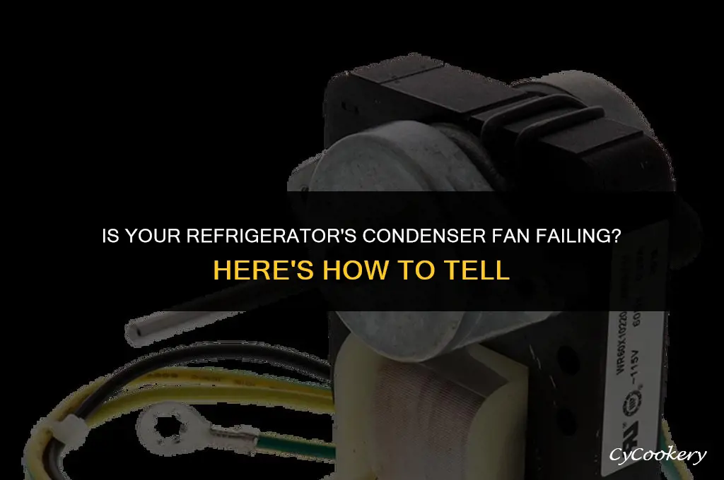 how to tell if refrigerator condenser fan is bad