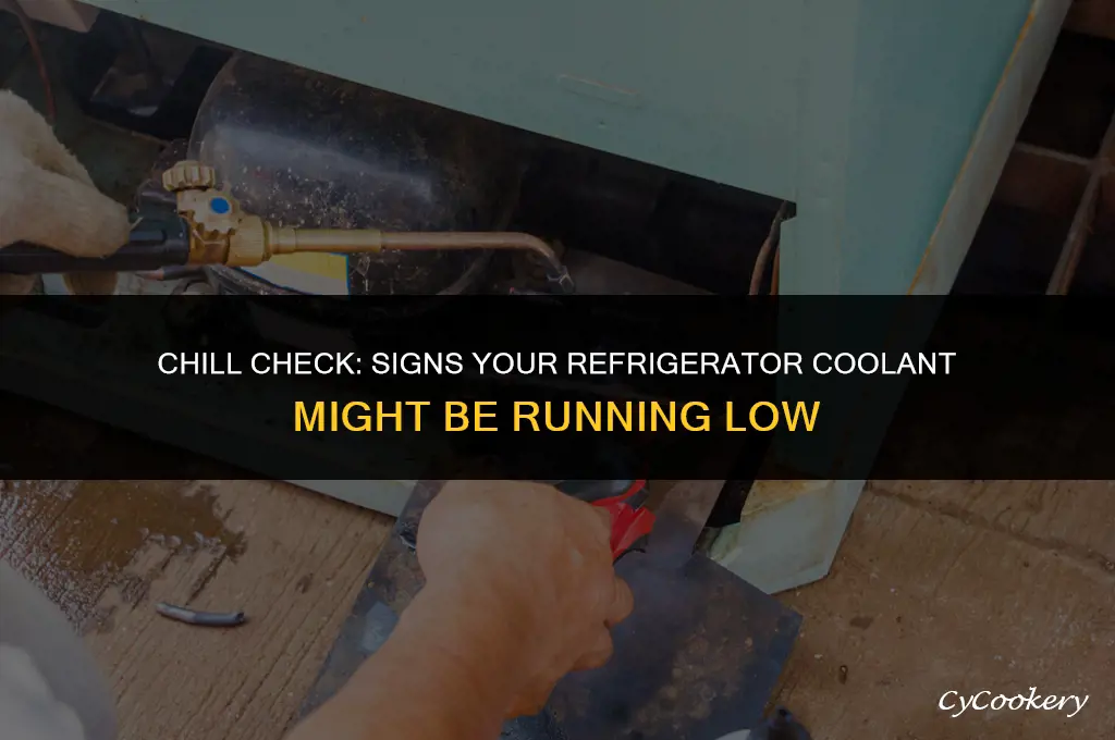 how to tell if refrigerator coolant is low