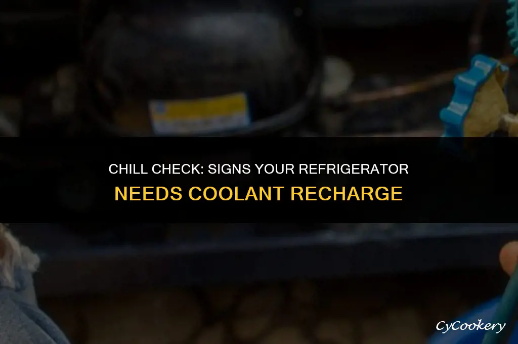 how to tell if refrigerator has lost its coolant