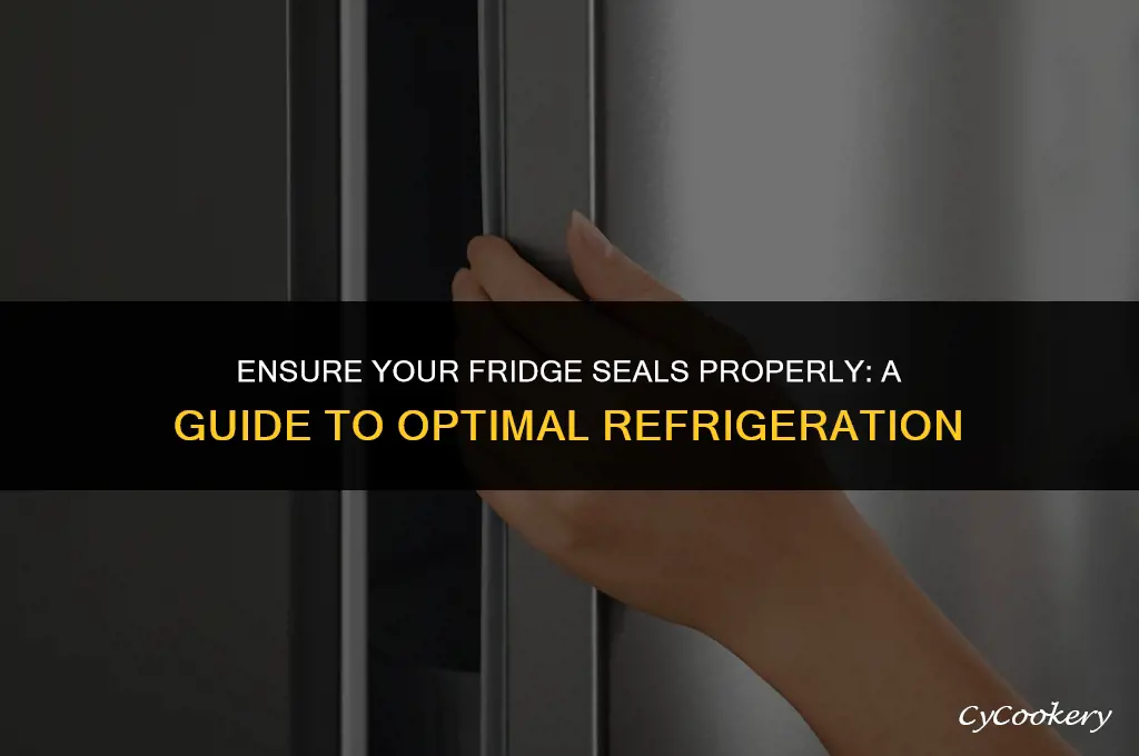 how to tell if refrigerator is sealing properly