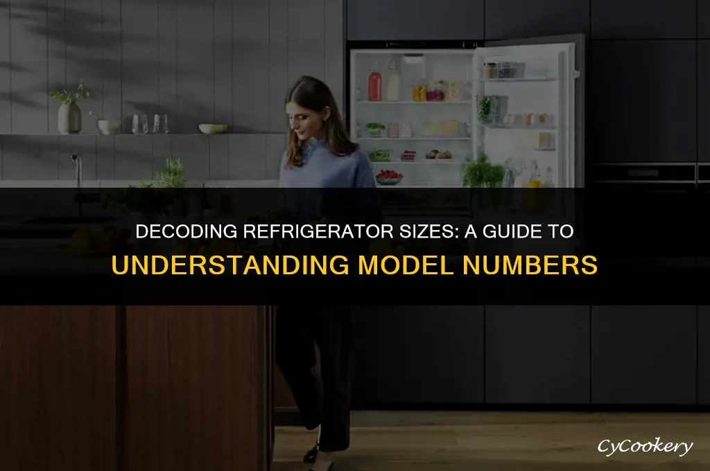 how to tell refrigerator size by model number