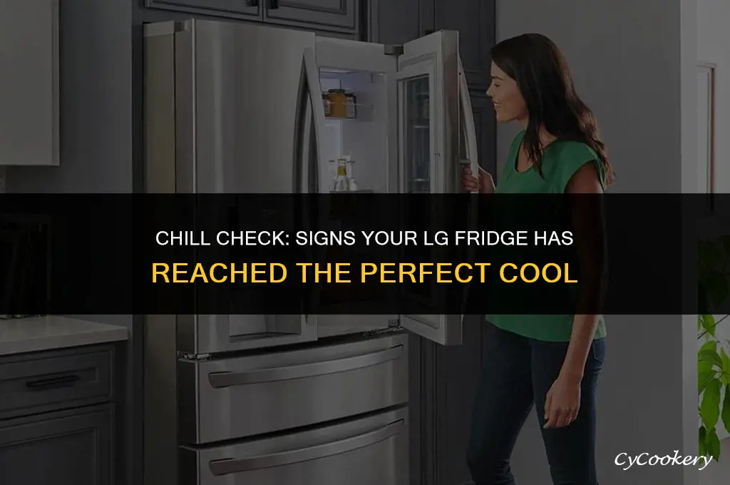 how to tell when lg refrigerator reaches cool level