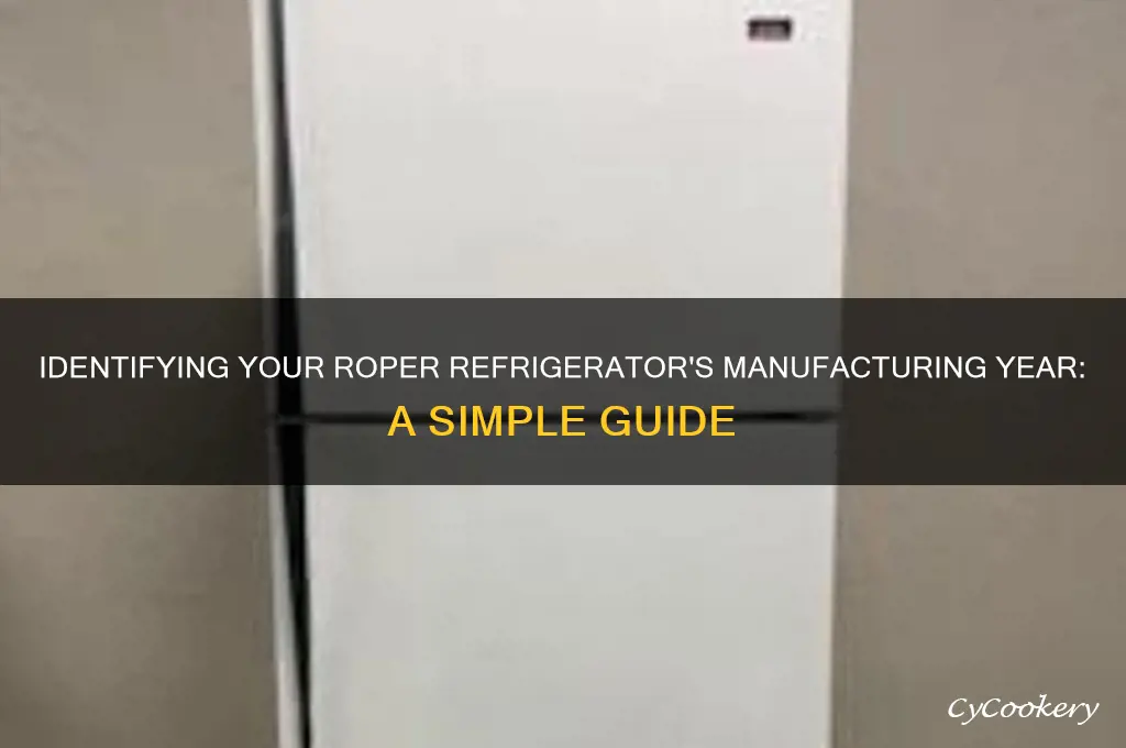 how to tell year of roper refrigerator