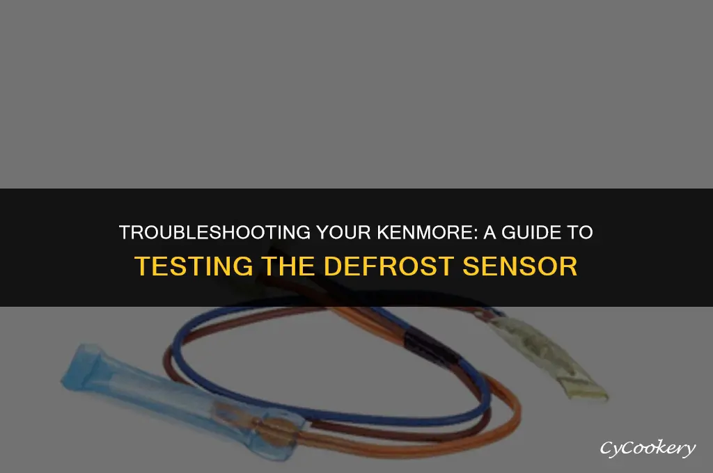 how to test a kenmore refrigerator defrost sensor