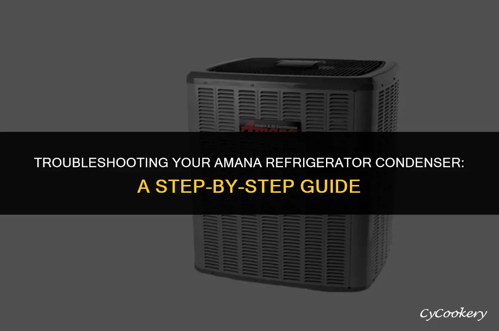 how to test a n amana refrigerator condenser
