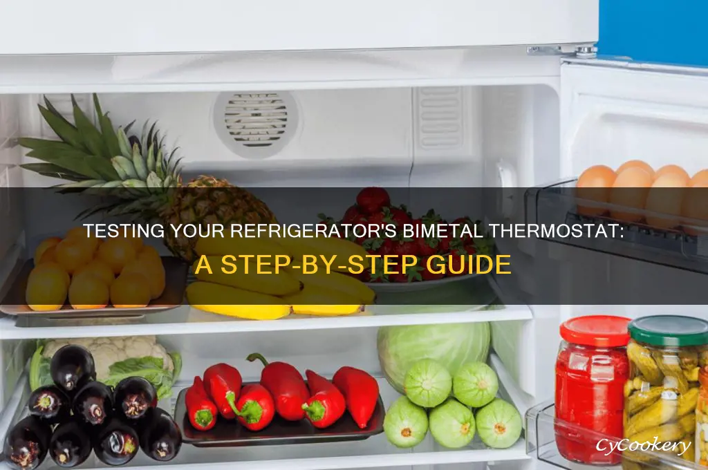 how to test a refrigerator bimetal thermostat