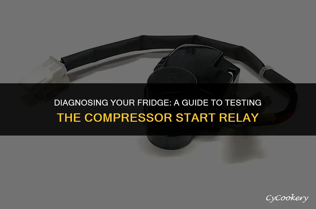 how to test a refrigerator compressor start relay