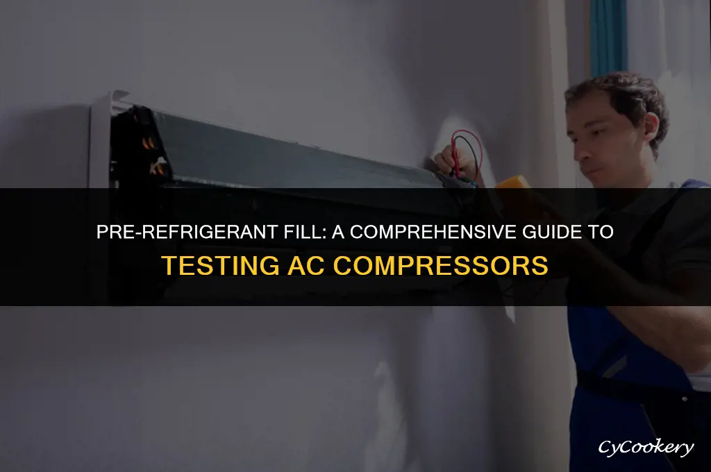 how to test ac compressor before filling with refrigerant