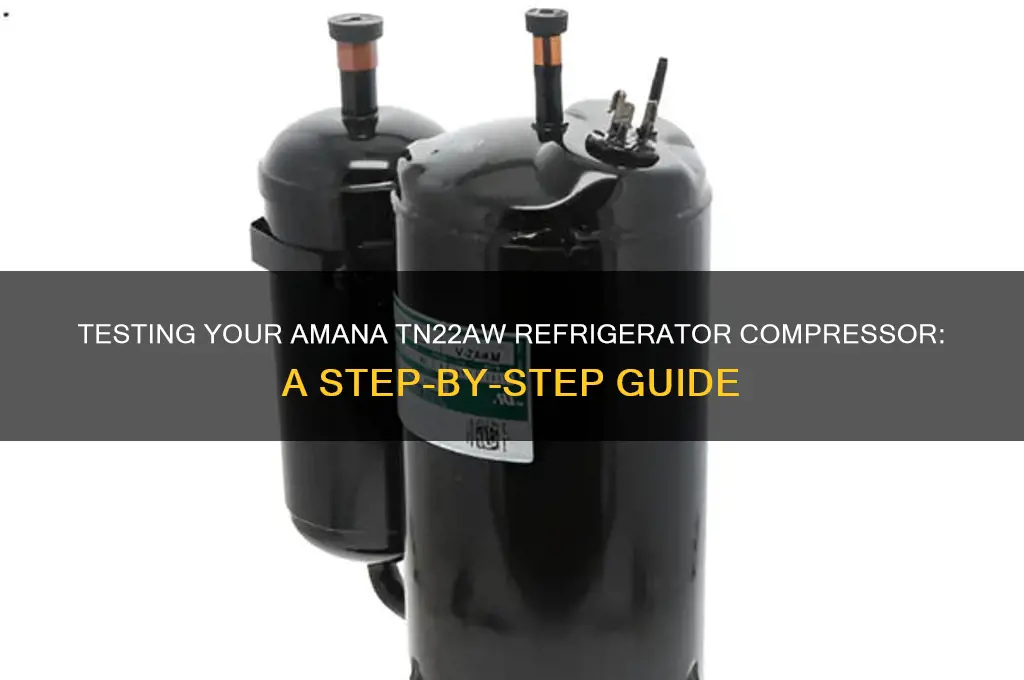 how to test amana tn22aw refrigerator compressor