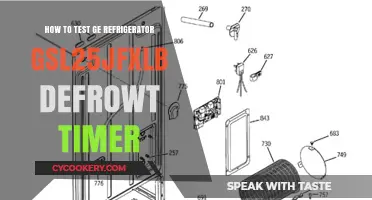 Troubleshooting Your GE GSL25JFXLB: A Guide to Testing the Defrost Timer
