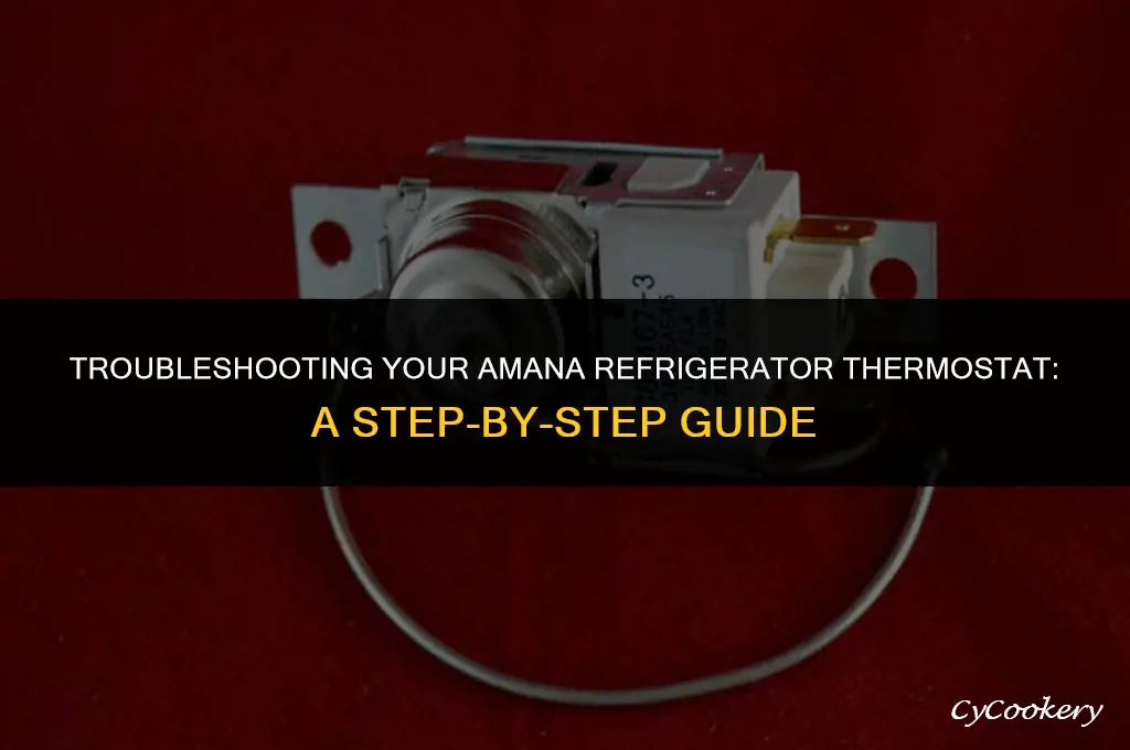 how to test thermostat for an amana refrigerator