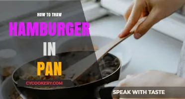 Defrosting Hamburgers: Pan-Method for Quick Thawing