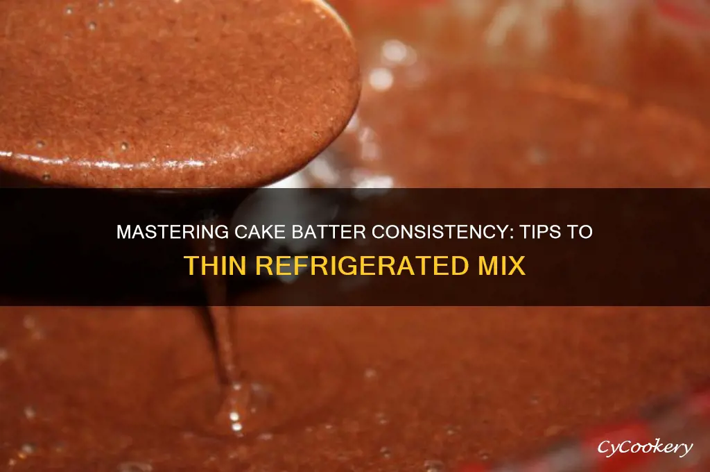 how to thin out refrigerated cake batter