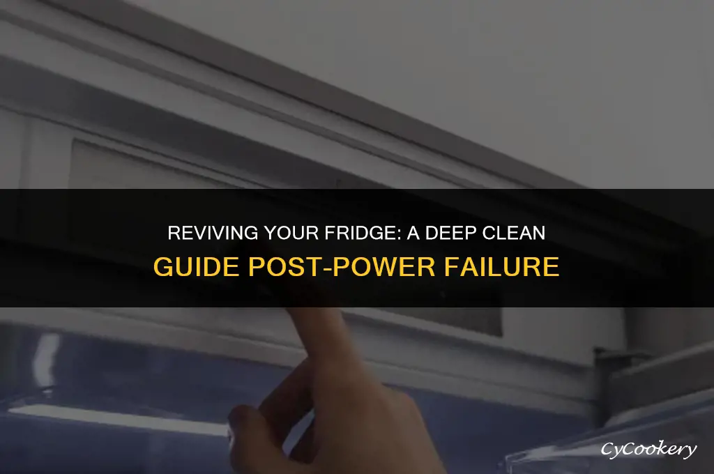 how to thouroughly clean refrigerator after power failure