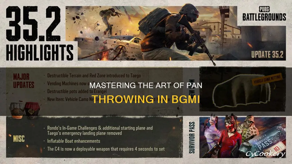 how to throw pan in bgmi