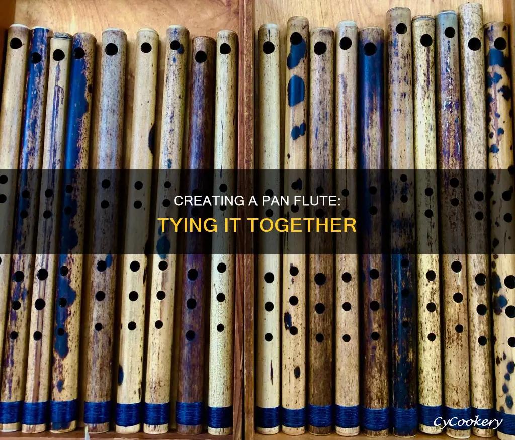 how to tie a pan flute together