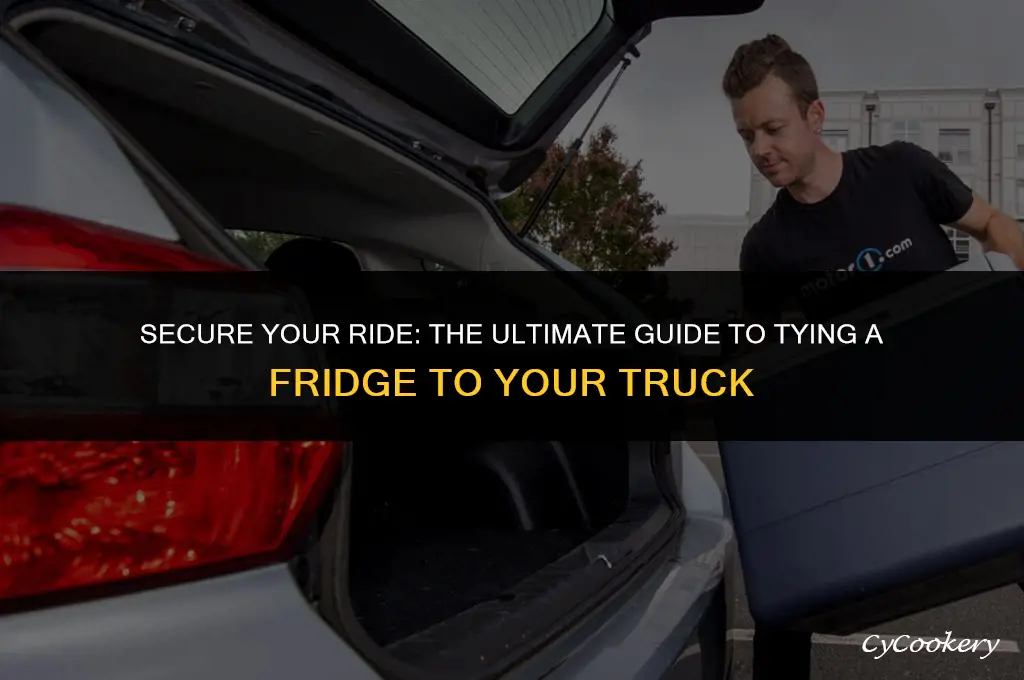 how to tie a refrigerator to a truck