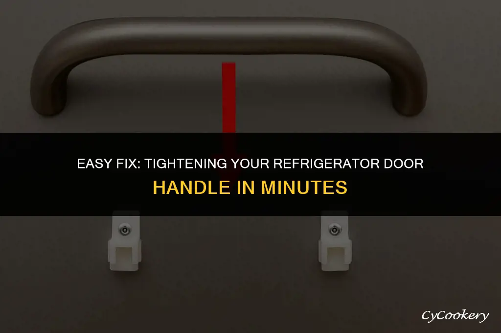 how to tighten a loose refrigerator door handle