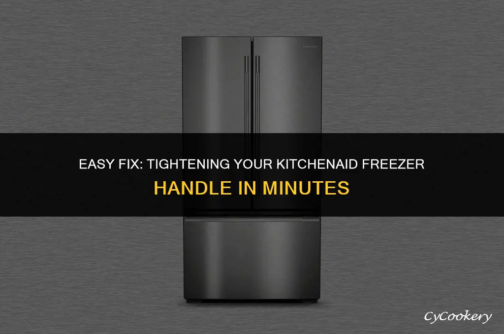 how to tighten freezer handle on kitchenaid refrigerator
