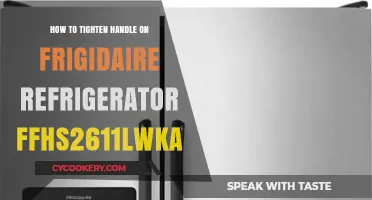 Easy Steps to Tighten the Handle on Your Frigidaire FFHS2611LWKA Refrigerator