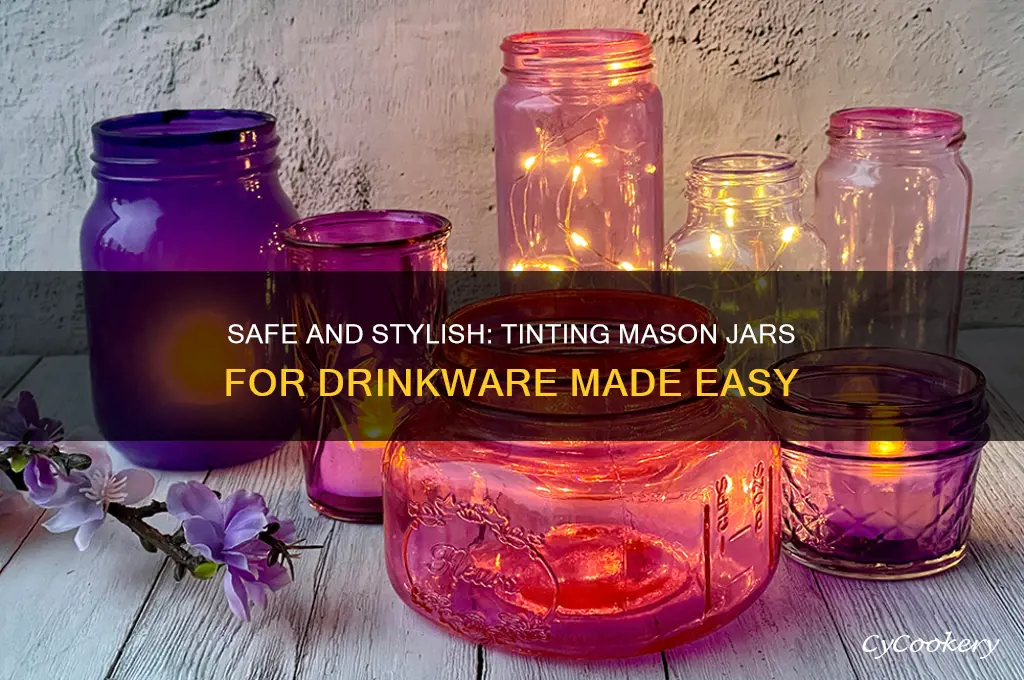 how to tint mason jars safe to drink