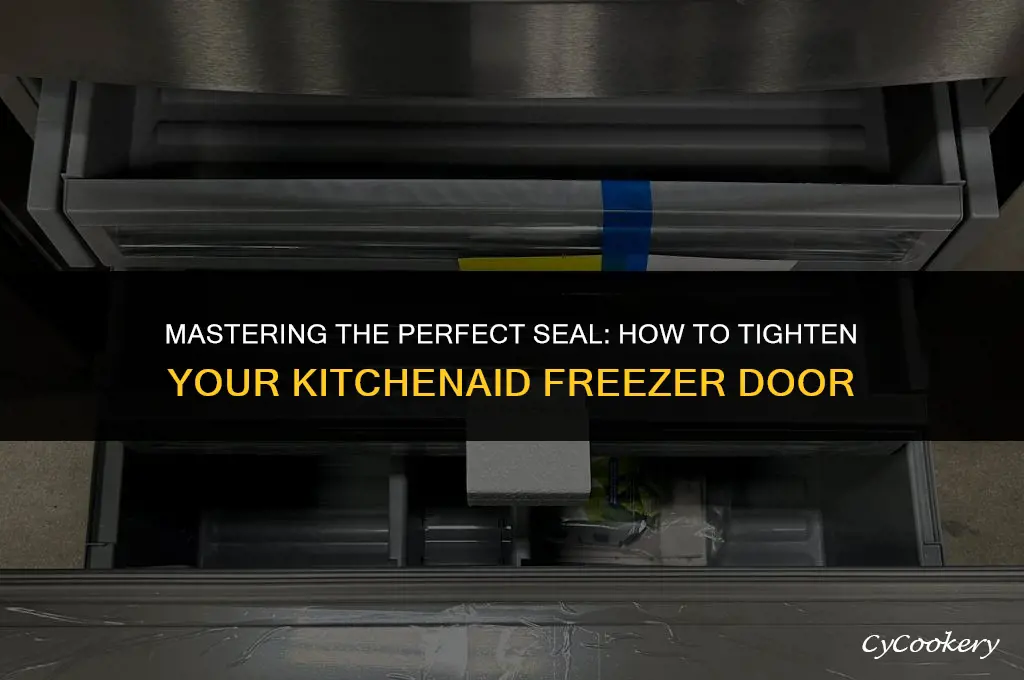 how to tjghten freezer door on kitchenaid refrigerator