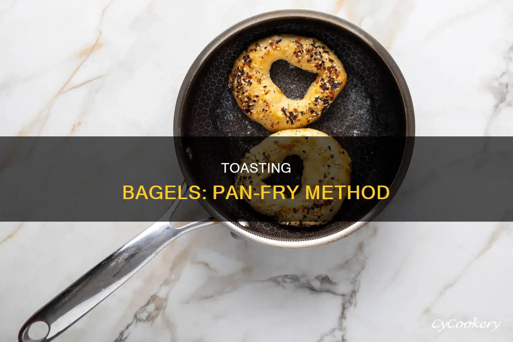 how to toast a bagel in a pan