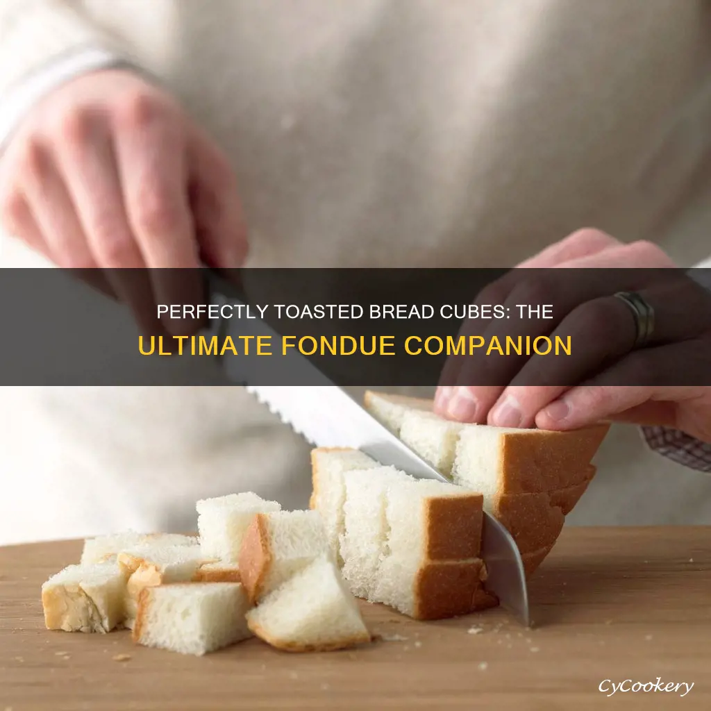 how to toast bread cubes for fondue