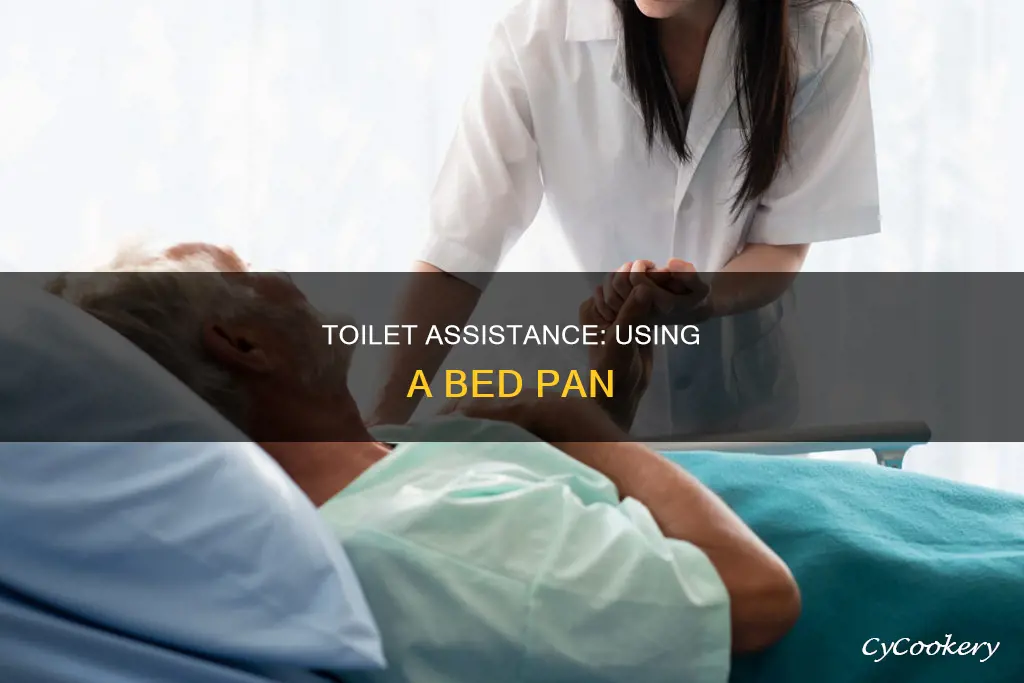 how to toilet someone in bed on a bed pan