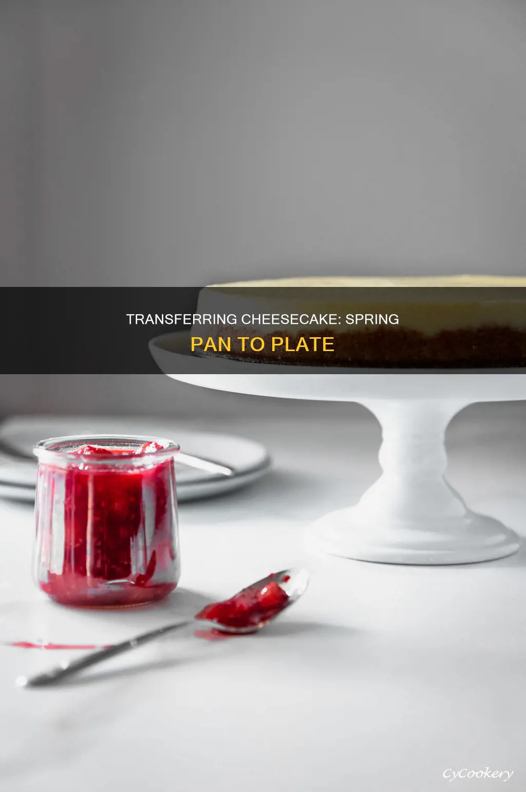 how to transfer a cheesecake from spring pan to plate
