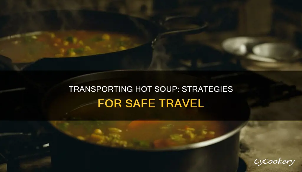 how to transport a hot pot of soup