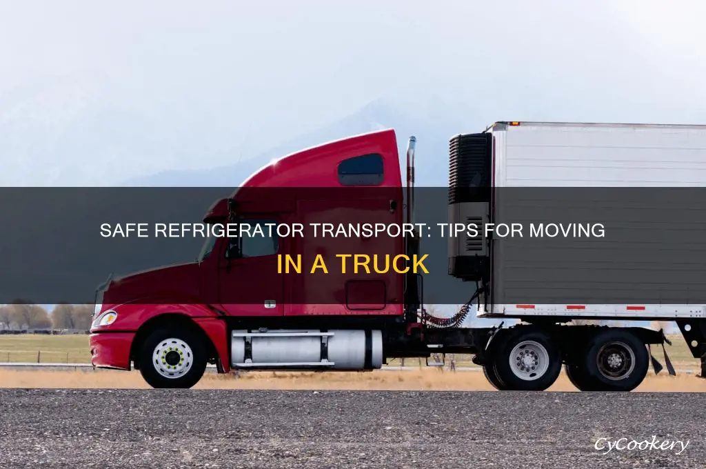 how to transport a refrigerator in a truck