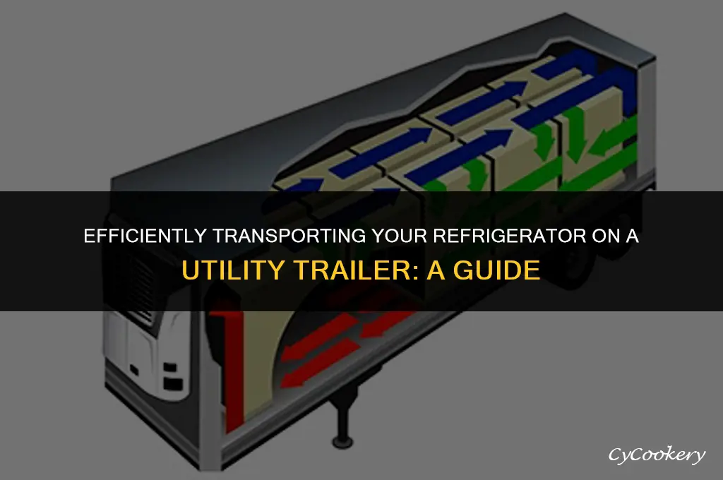 how to transport a refrigerator on a utility trailer