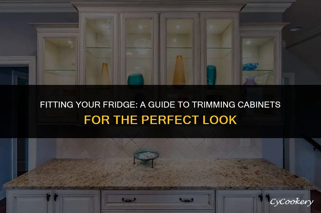 how to trim a cabinet to fit a refrigerator