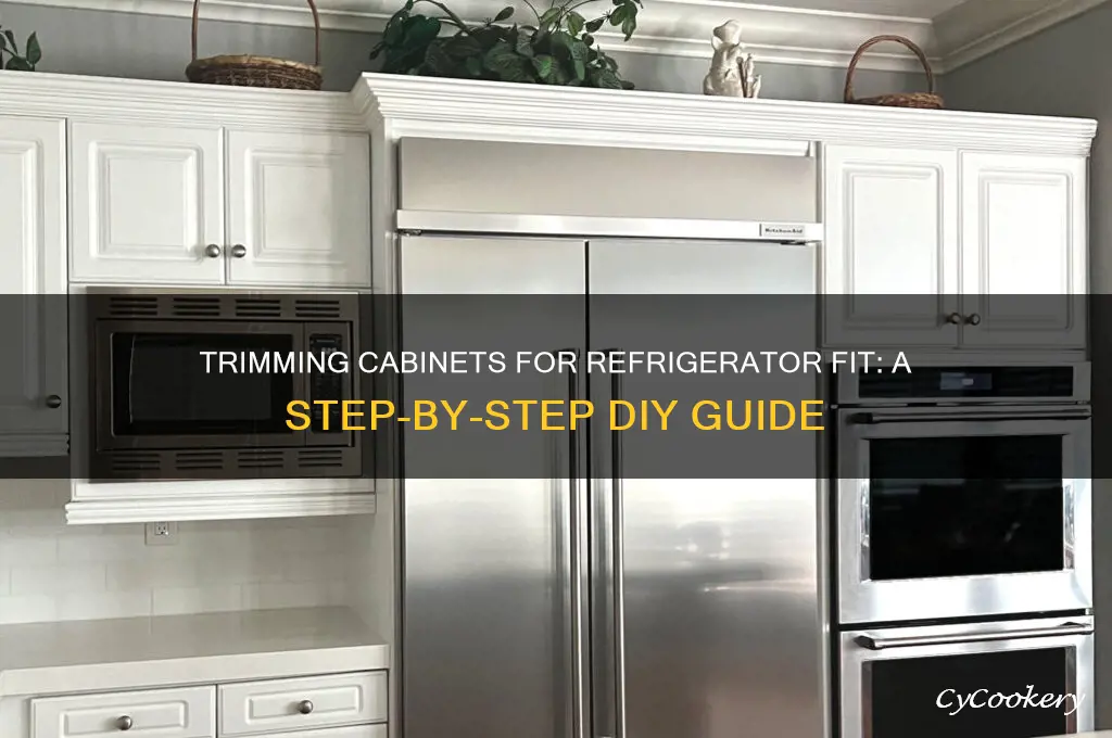 how to trim back cabinet for refrigerator