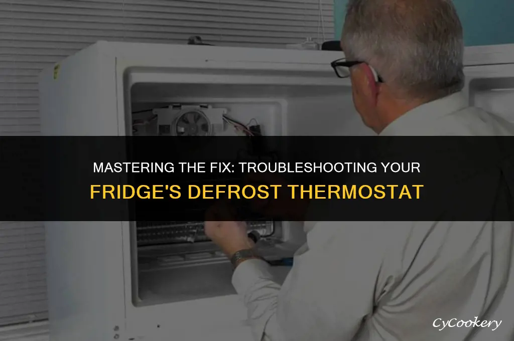 how to troubleshoot a defrost thermostat on a refrigerator