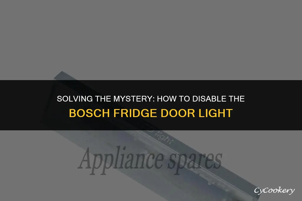 how to turn bosch refrigerator door info light off