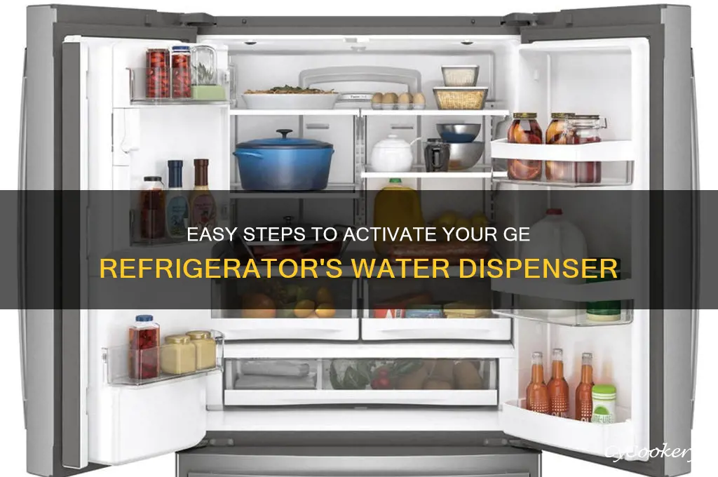 how to turn dispenser on ge refrigerator