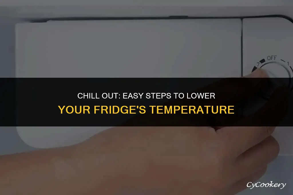 how to turn down the temperature on a refrigerator