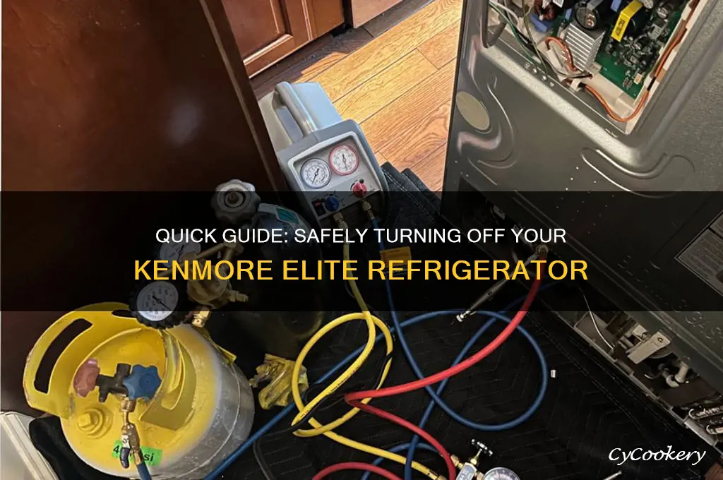 how to turn kenmore elite refrigerator off
